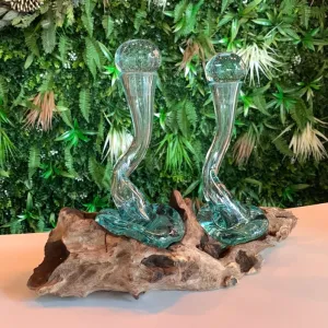 Sculpted Glass Oil and Vinegar Set