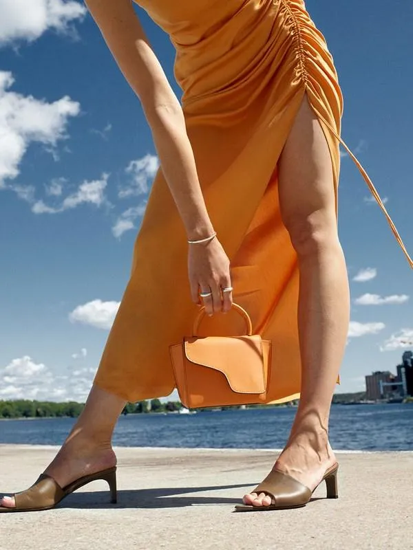 Serranova Khaki Brown Heeled Sandals