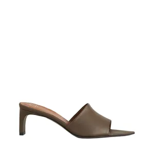 Serranova Khaki Brown Heeled Sandals