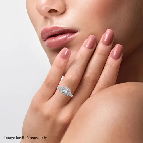 simulated diamond ring (size p) in 925 sterling silver