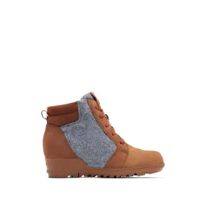'Sorel' Women's Evie Ankle Lace Wedge Bootie - Velvet Tan / Blackened BrownCeramic / Natural