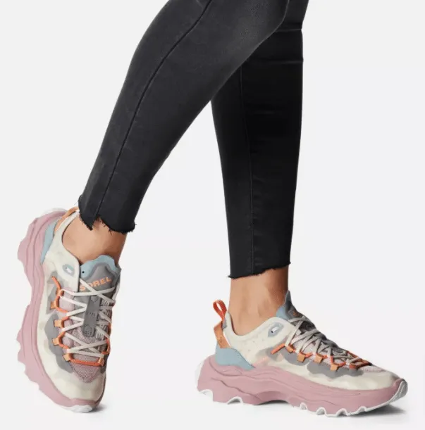 Sorel Women's Kinetic Breakthru Tech Runner- Chalk/ Eraser Pink