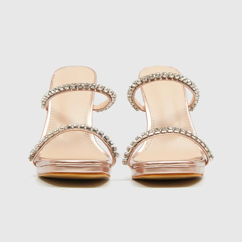 Square Toe High Heeled Sandals