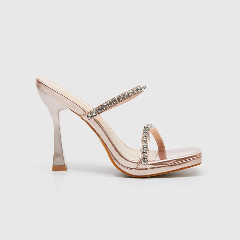 Square Toe High Heeled Sandals