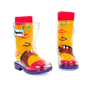 Squelch Tots Socks Orange Horses Age 1-2