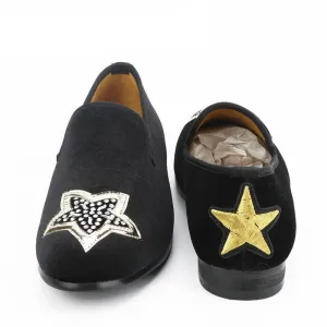 Stars On Toe and Heel Details Men Loafers Shoes