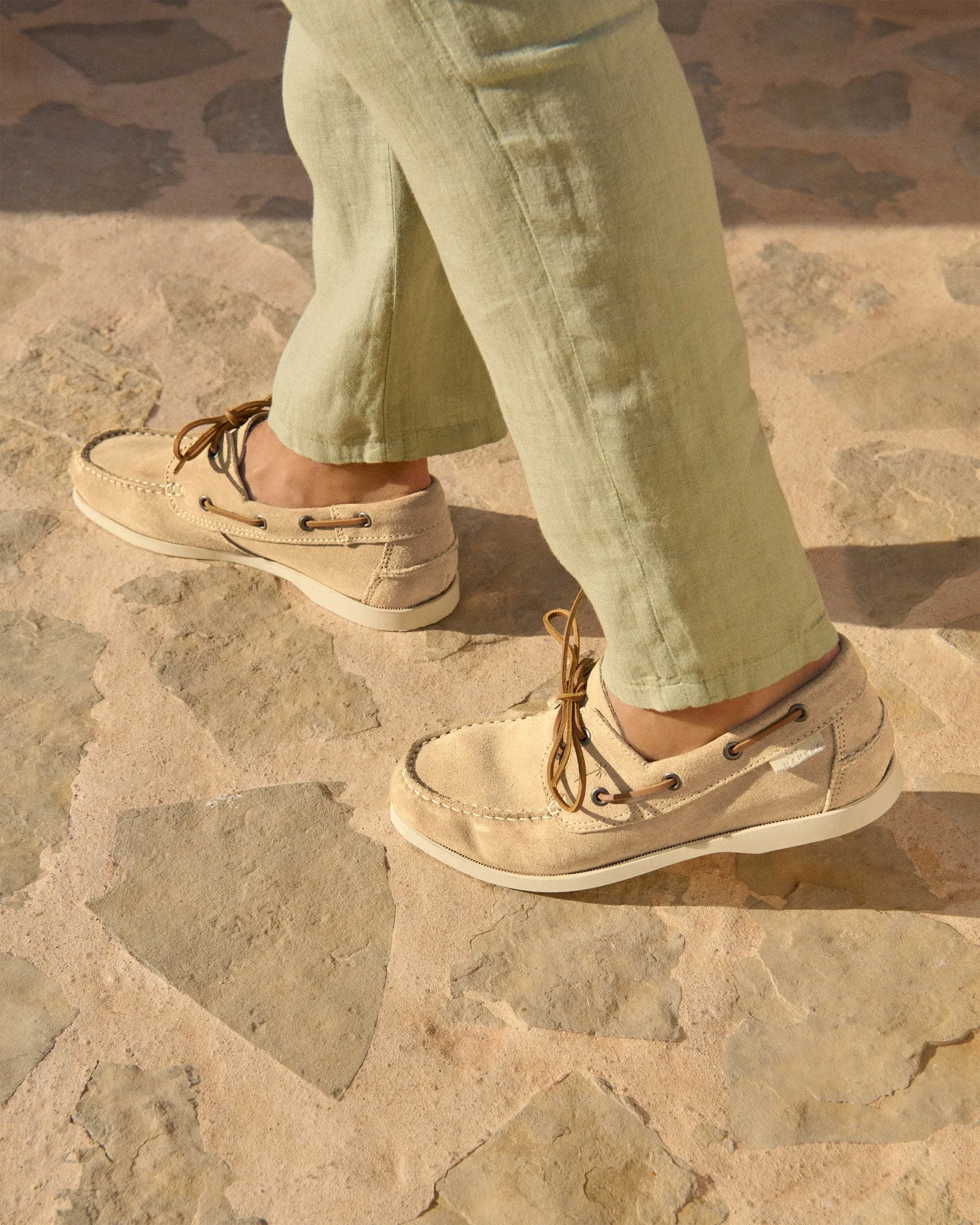 Suede Boat-Shoes - K11KM - Hamptons Champagne Beige