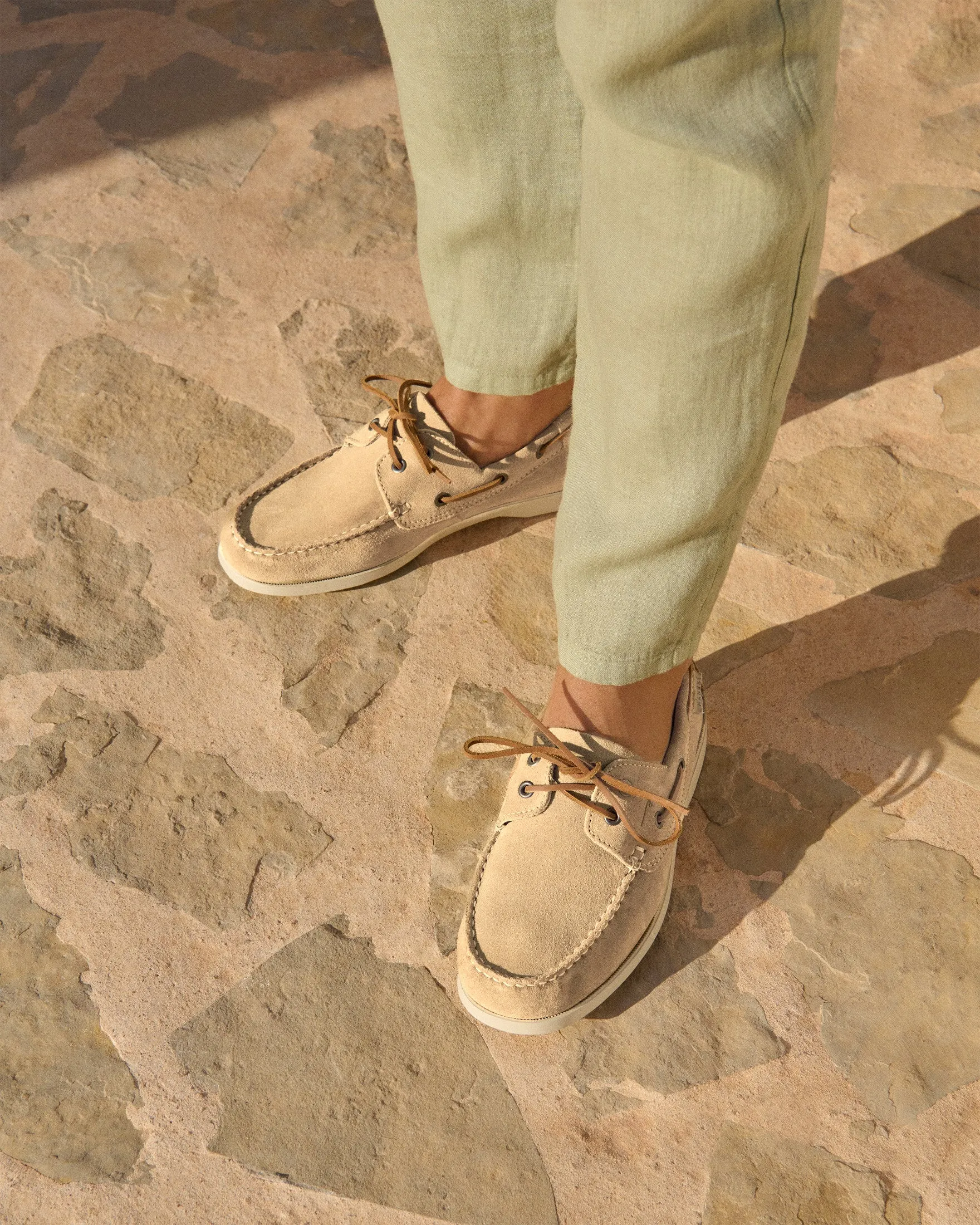 Suede Boat-Shoes - K11KM - Hamptons Champagne Beige