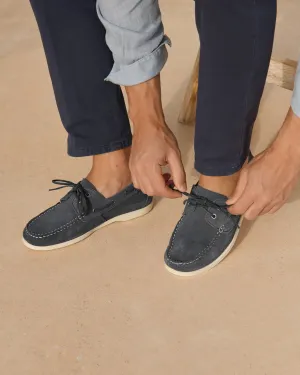 Suede Boat-Shoes - K15KM - Hamptons Patriot Blue