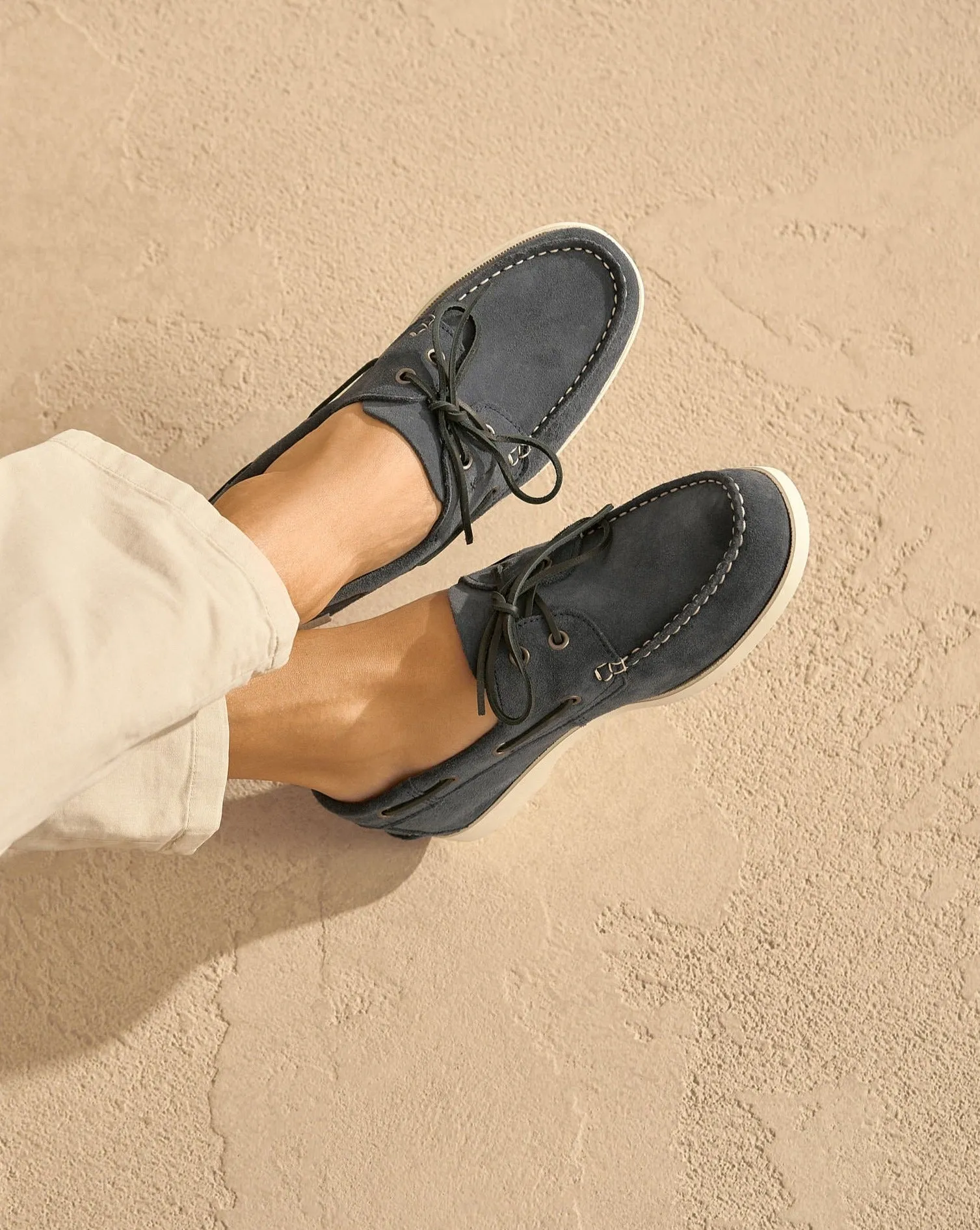 Suede Boat-Shoes - K15KM - Hamptons Patriot Blue