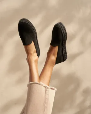 Suede Double Sole Espadrilles - R22D0 - Hamptons Black On Tone