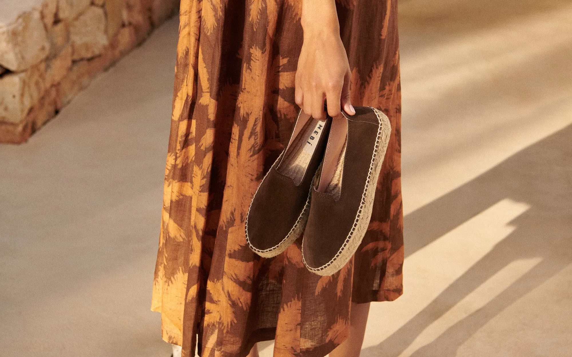 Suede Double Sole Espadrilles - R57D0 - Hamptons Cocoa