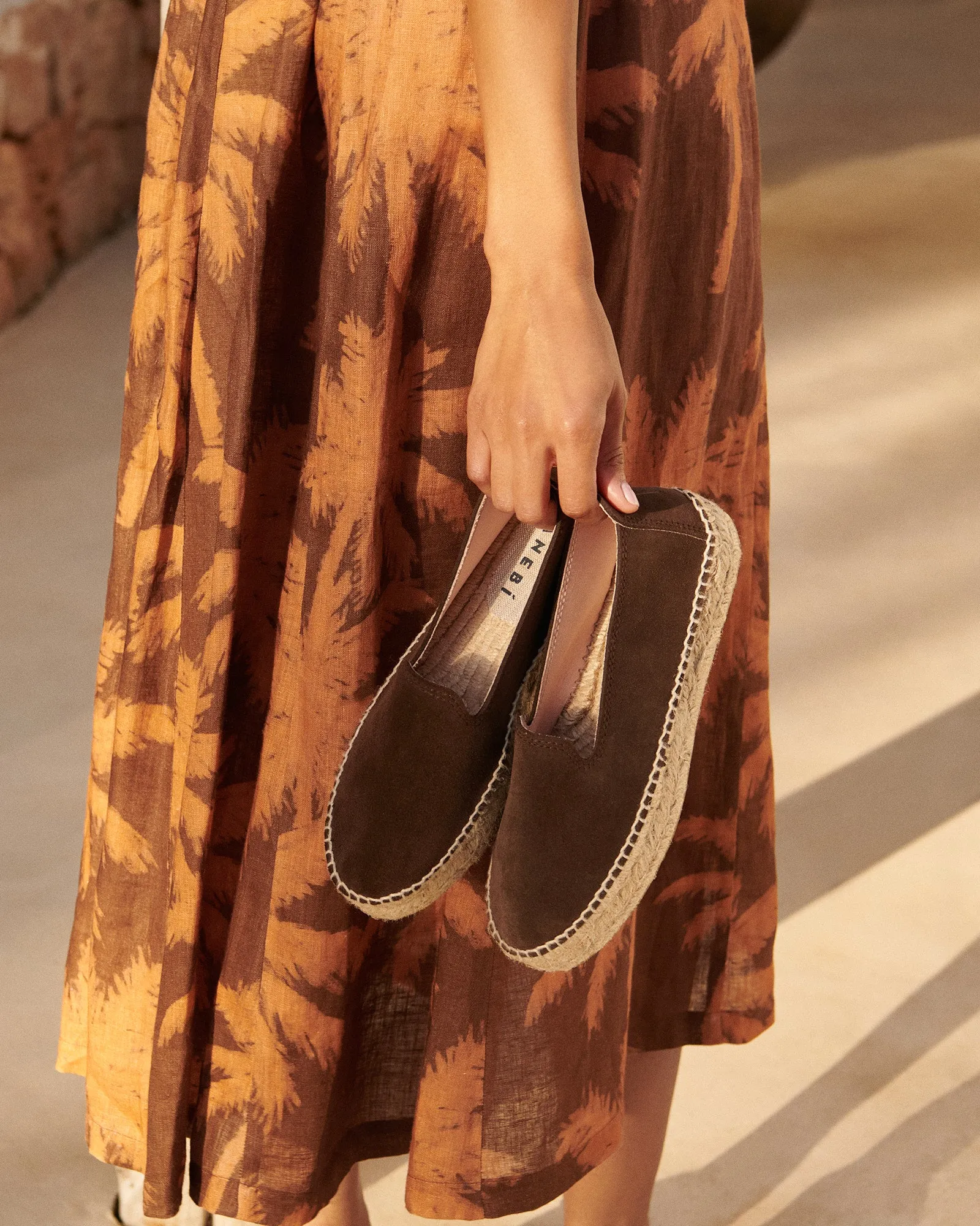 Suede Double Sole Espadrilles - R57D0 - Hamptons Cocoa