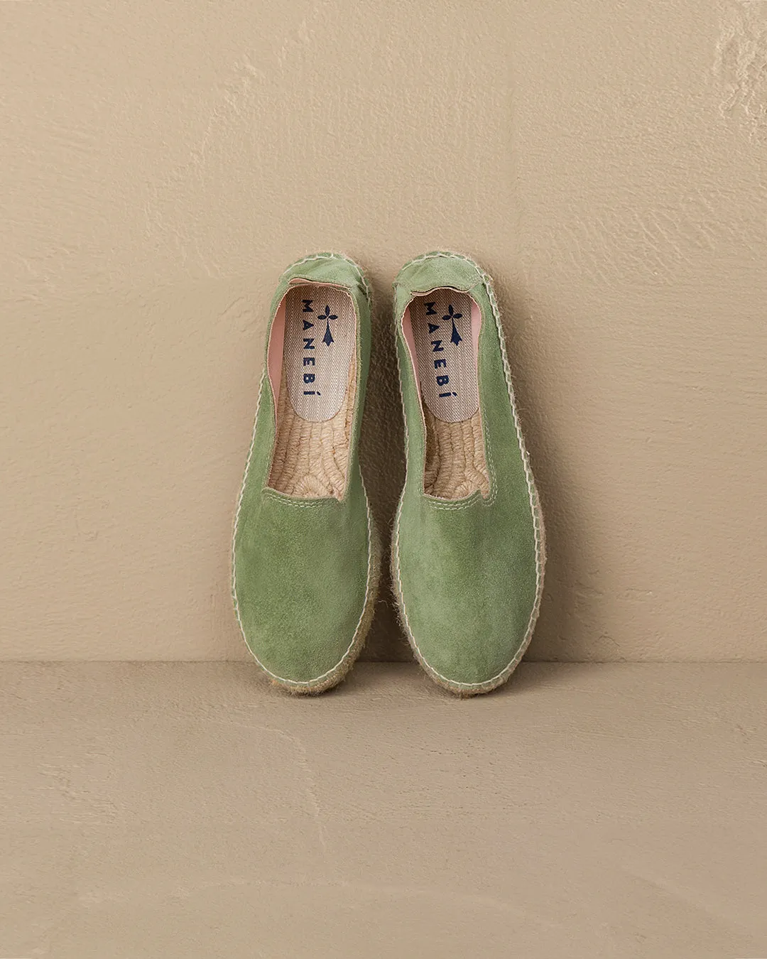 Suede Double Sole Espadrilles - R66D0 - Hamptons Sage