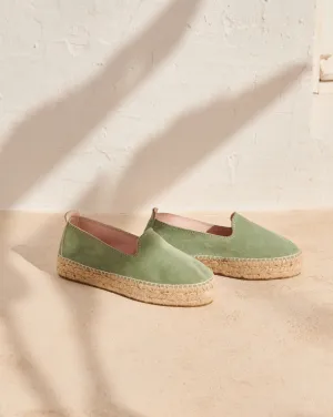 Suede Double Sole Espadrilles - R66D0 - Hamptons Sage
