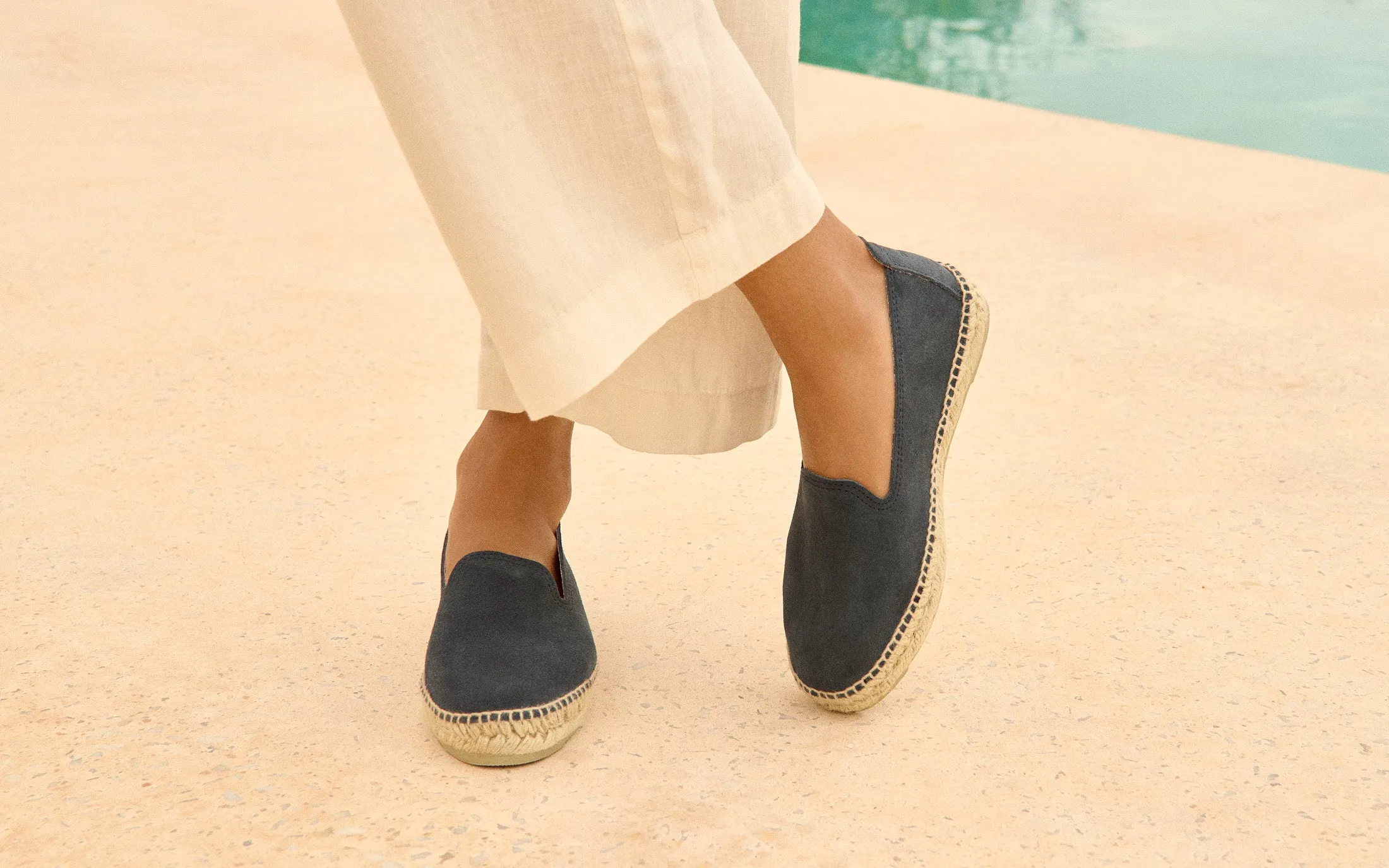 Suede Flat Espadrilles - K15N0 - Hamptons Patriot Blue