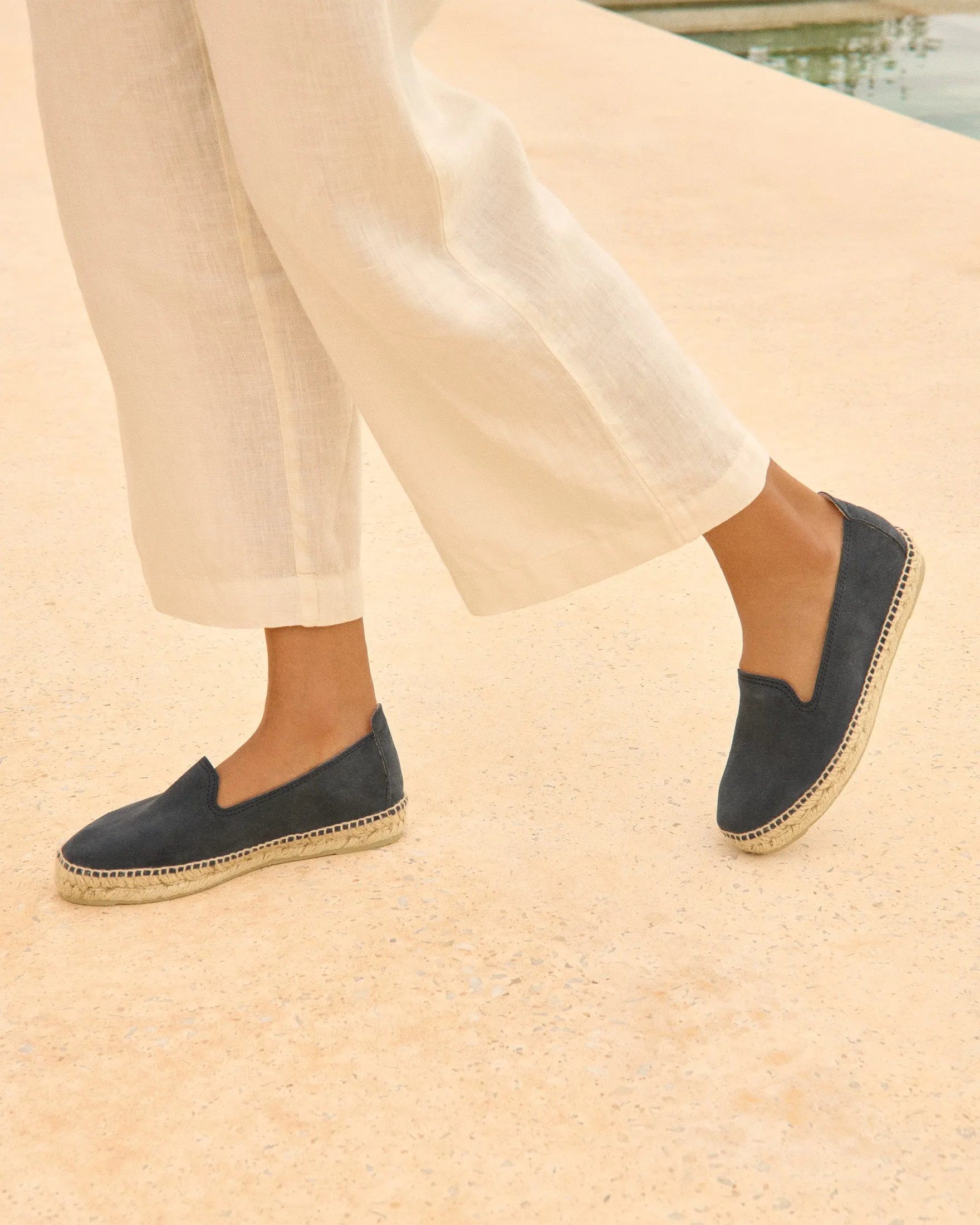 Suede Flat Espadrilles - K15N0 - Hamptons Patriot Blue