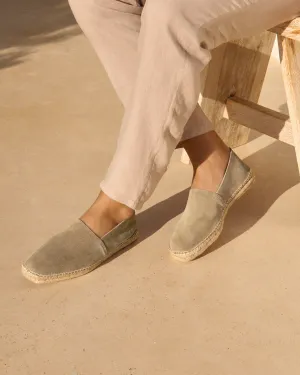 Suede Squared Toe Espadrilles - R44CQ - Hamptons Forest