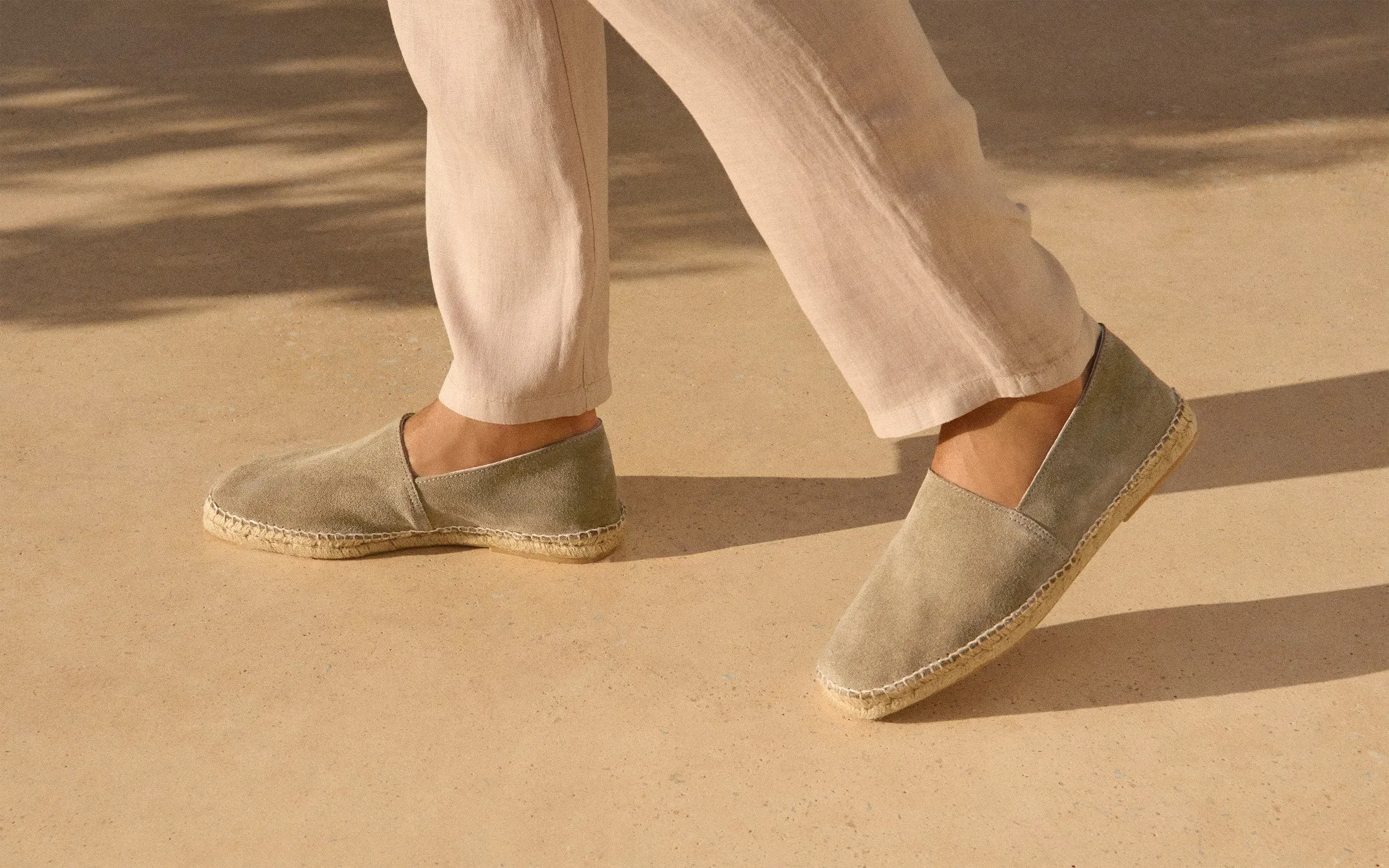 Suede Squared Toe Espadrilles - R44CQ - Hamptons Forest