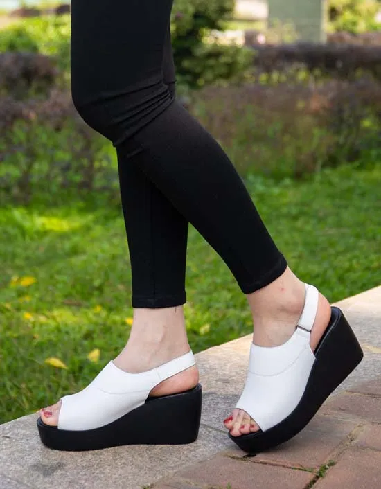 Summer Fish Toes Slingback Wedge Sandals