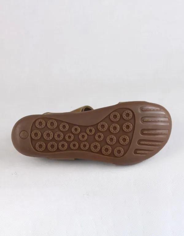Summer Soft Leather Velcro Sandals