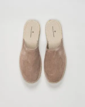 Tagliatore Suede Espadrilles Slippers / Taupe