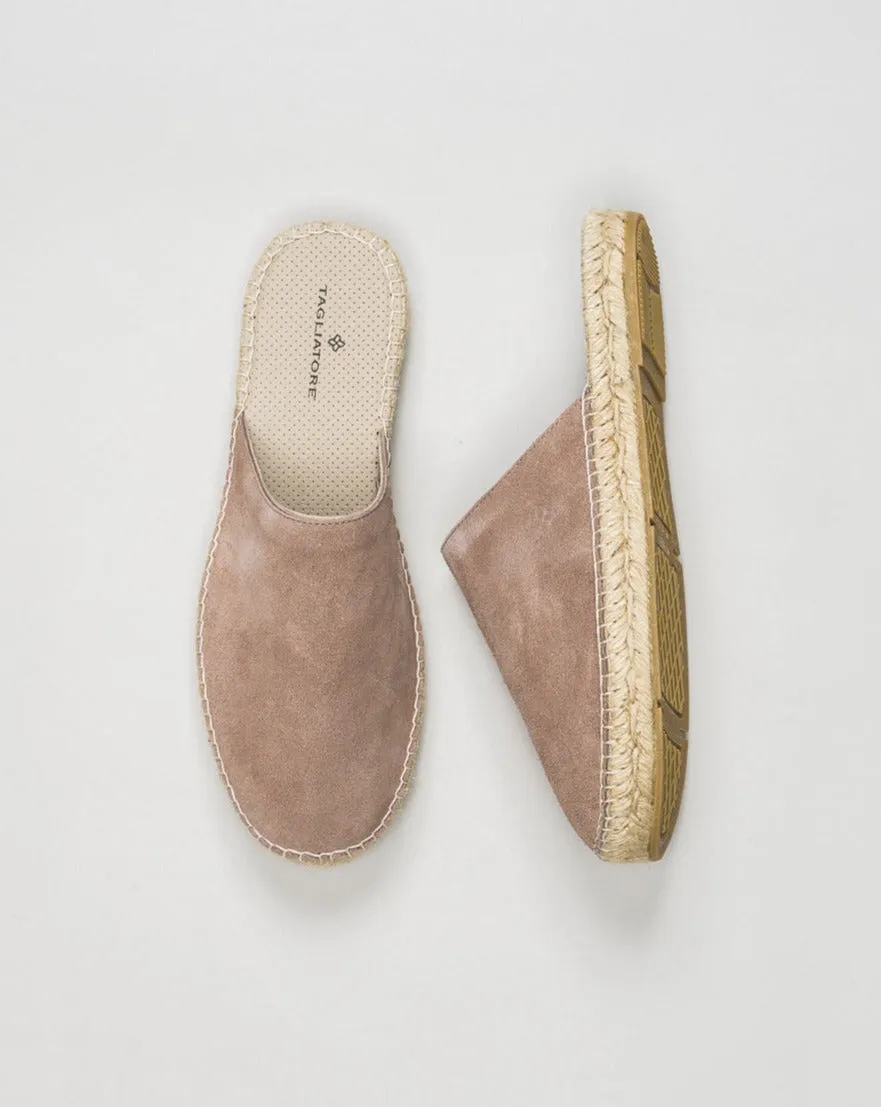 Tagliatore Suede Espadrilles Slippers / Taupe