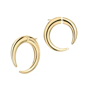 Talon Large Hoop Earrings - Yellow Gold Vermeil