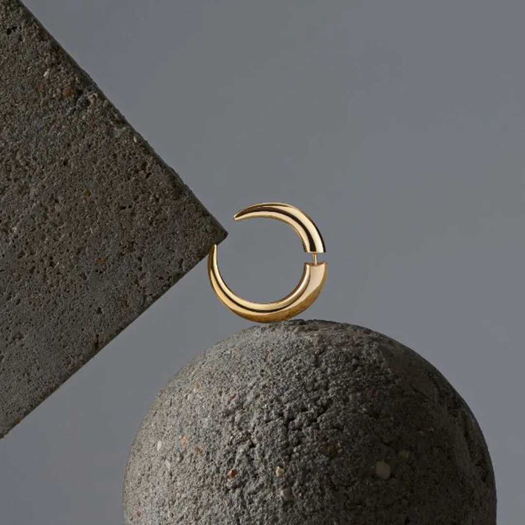 Talon Large Hoop Earrings - Yellow Gold Vermeil