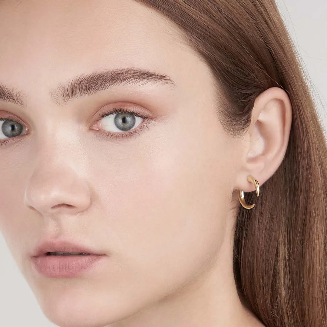 Talon Small Hoop Earrings - Yellow Gold Vermeil