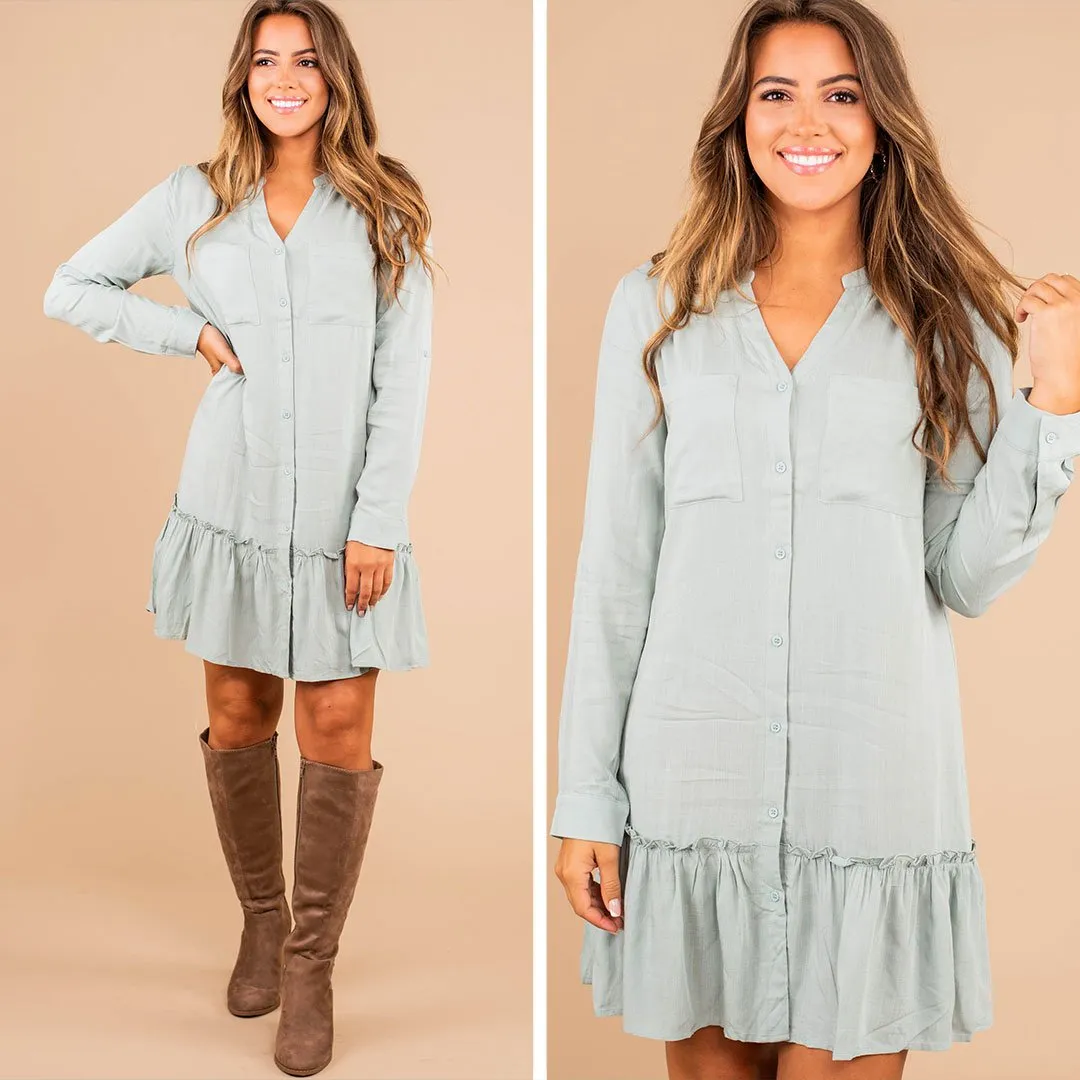 Teach You How Sage Green Dress