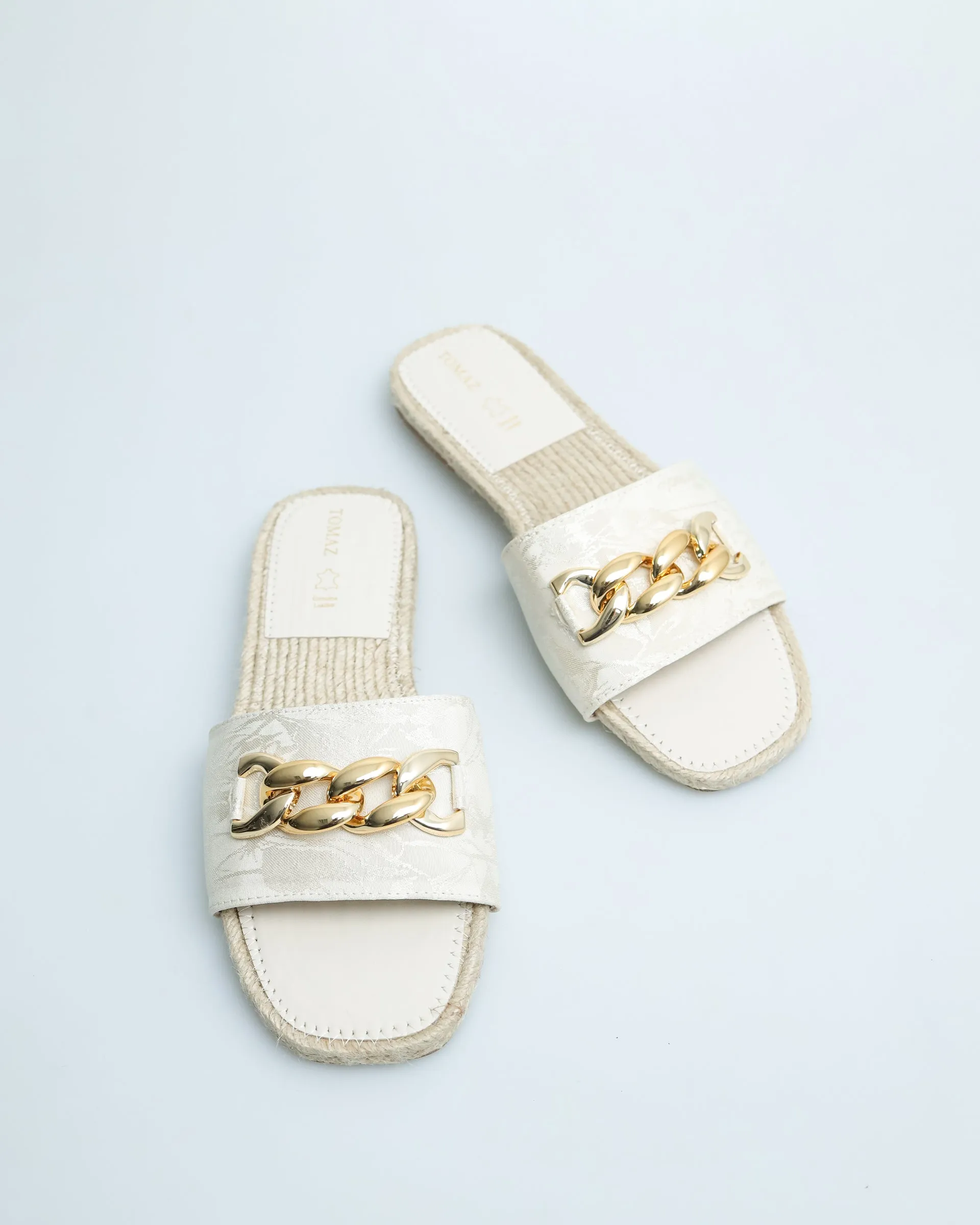 Tomaz YX77 Ladies Metalic Buckle Espadrilles