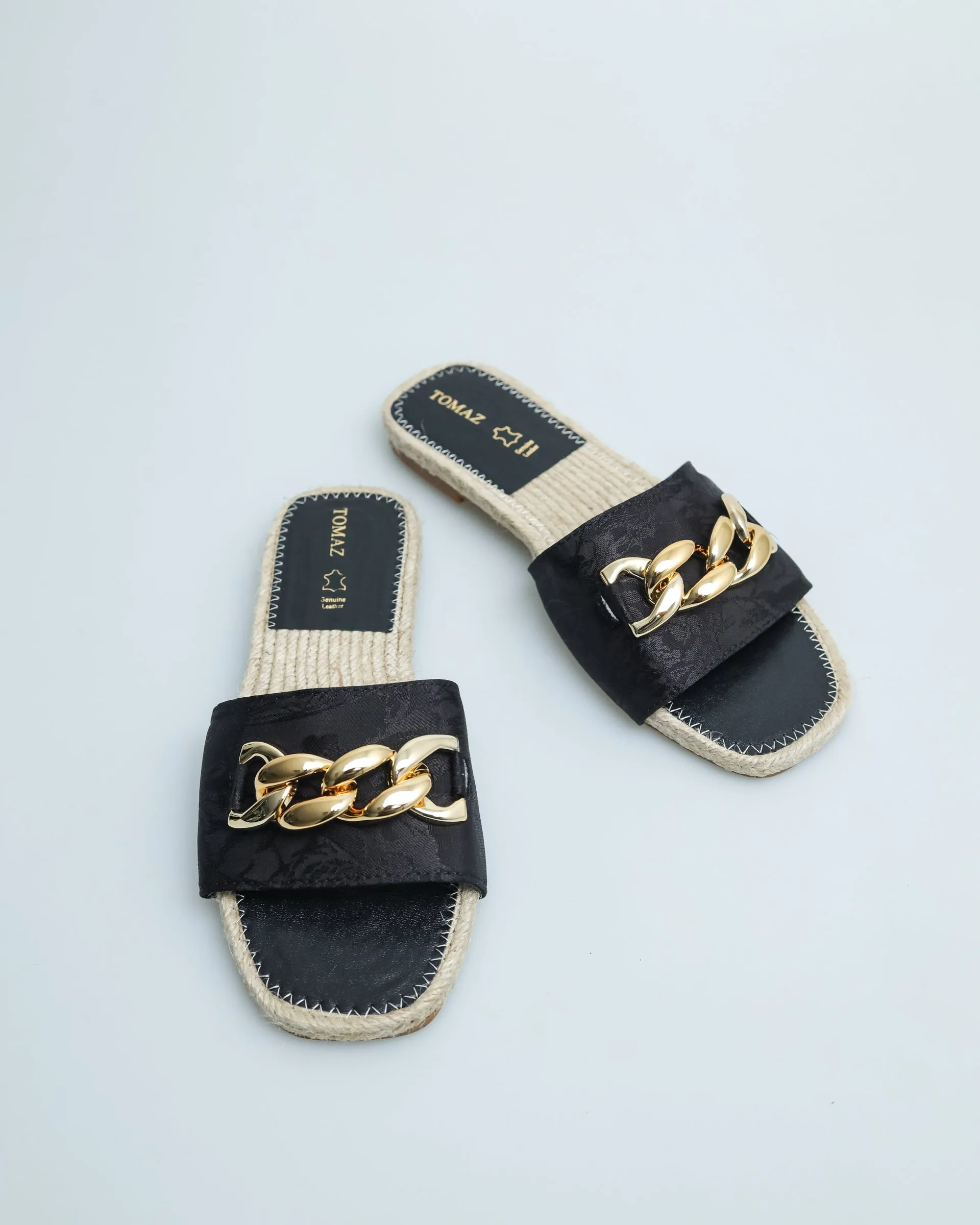 Tomaz YX77 Ladies Metalic Buckle Espadrilles