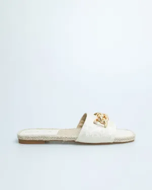 Tomaz YX77 Ladies Metalic Buckle Espadrilles