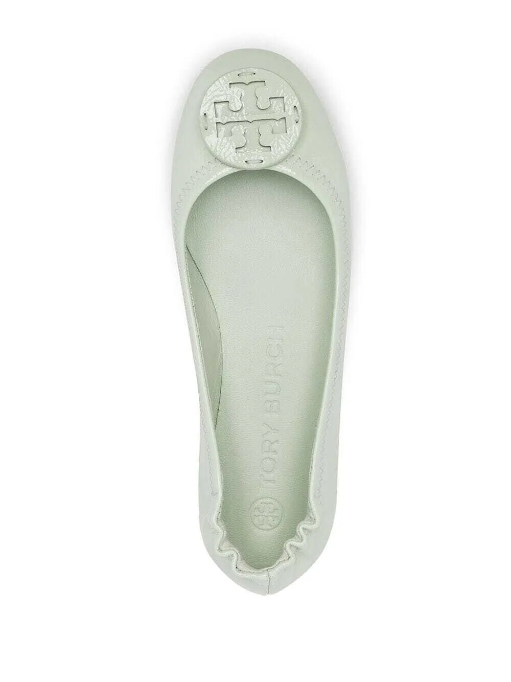 TORY BURCH MINNIE LEATHER BALLET FLAT SHOES