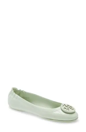 TORY BURCH MINNIE LEATHER BALLET FLAT SHOES