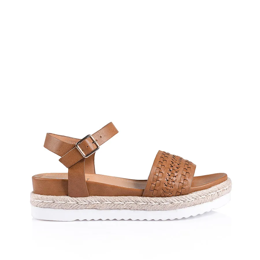 Verali Disco Footbed Sandals Tan Softee