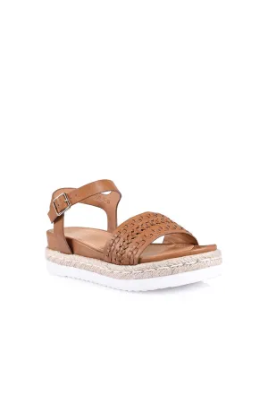Verali Disco Footbed Sandals Tan Softee