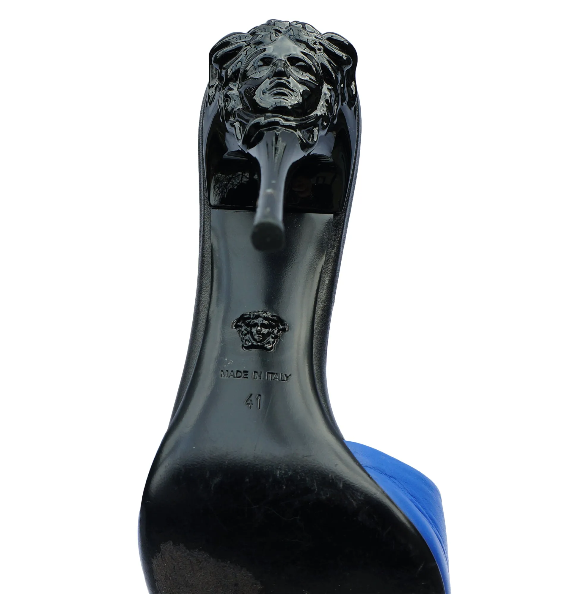 VERSACE MEDUSE LEATHER MULE SHOES