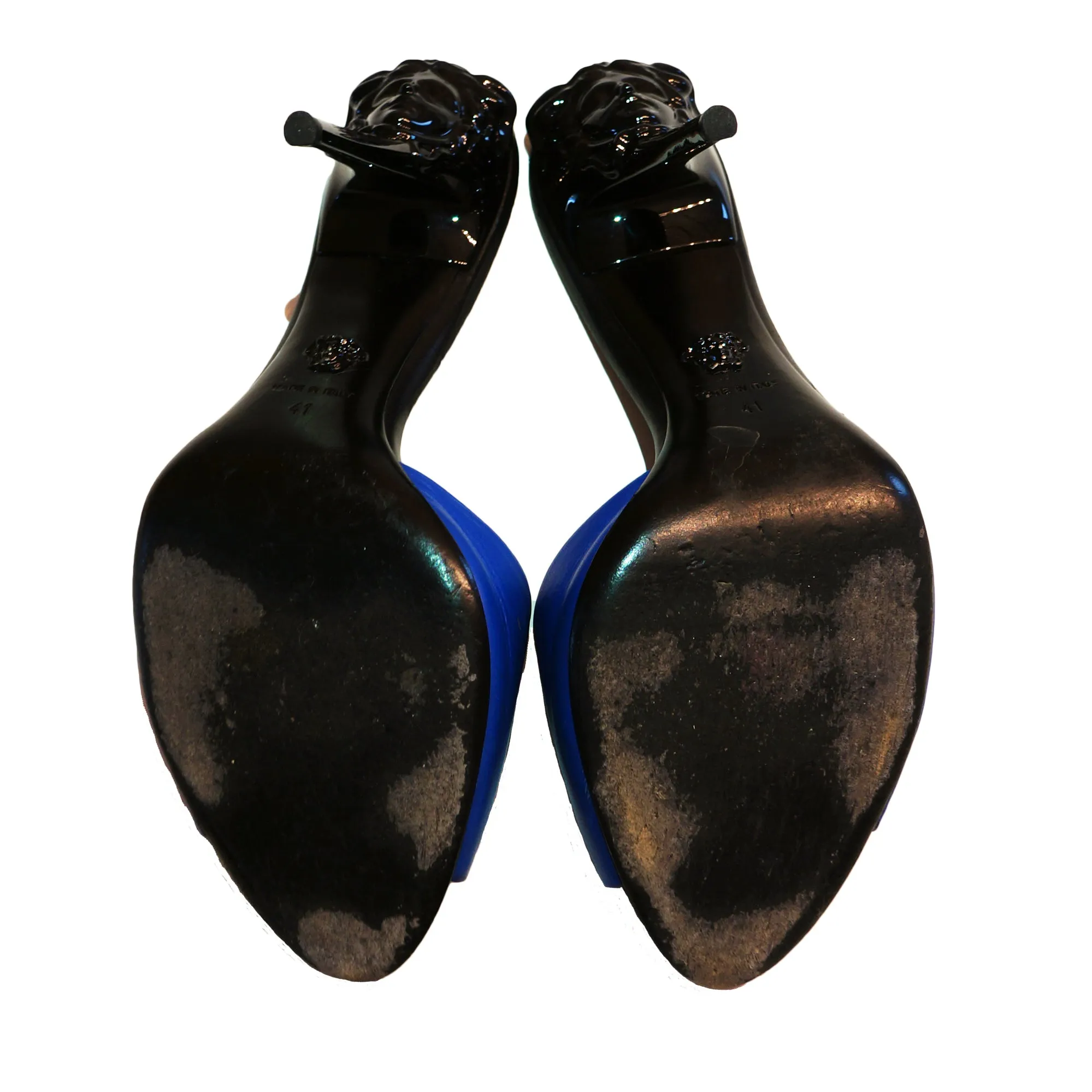 VERSACE MEDUSE LEATHER MULE SHOES