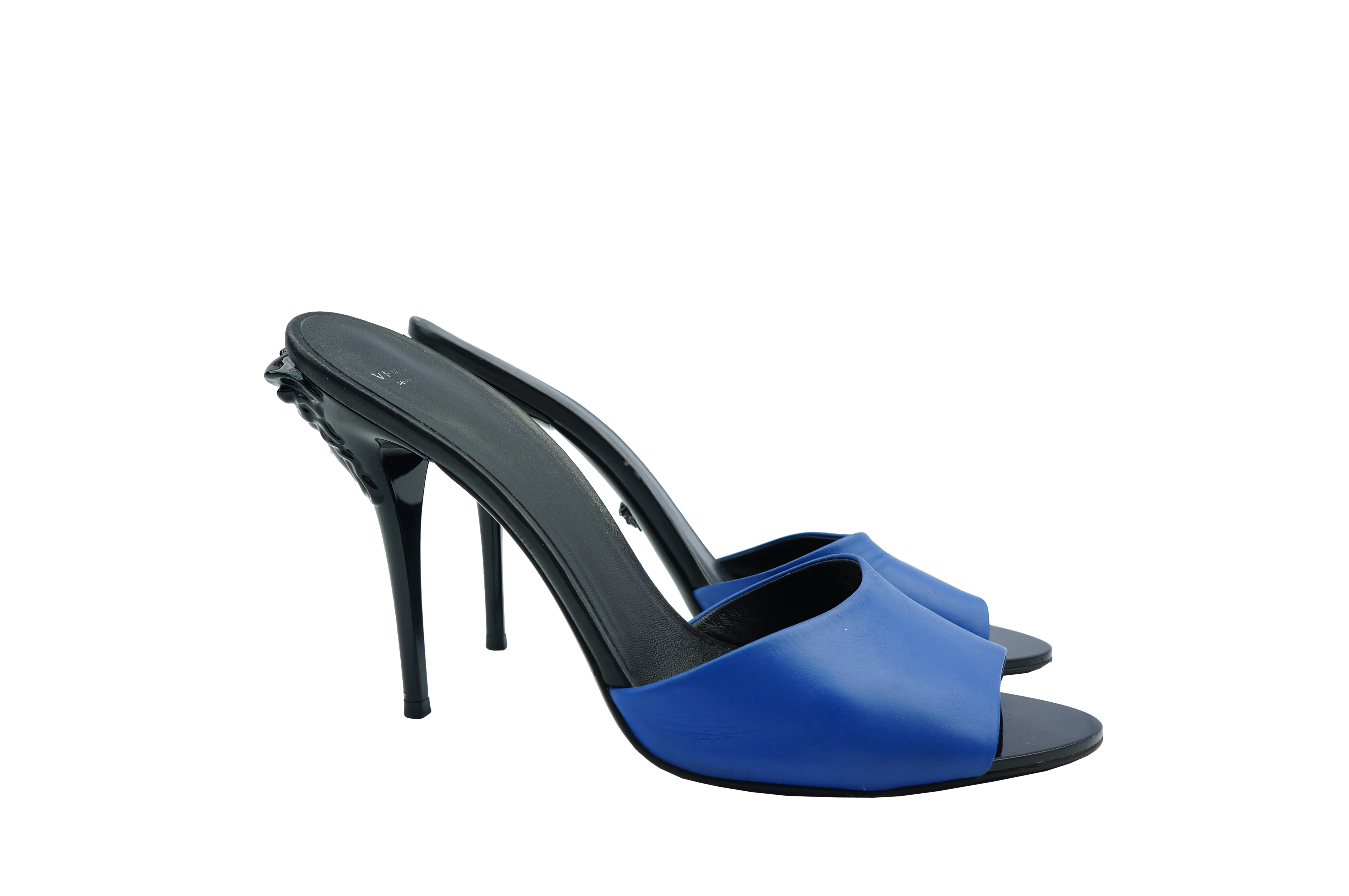 VERSACE MEDUSE LEATHER MULE SHOES
