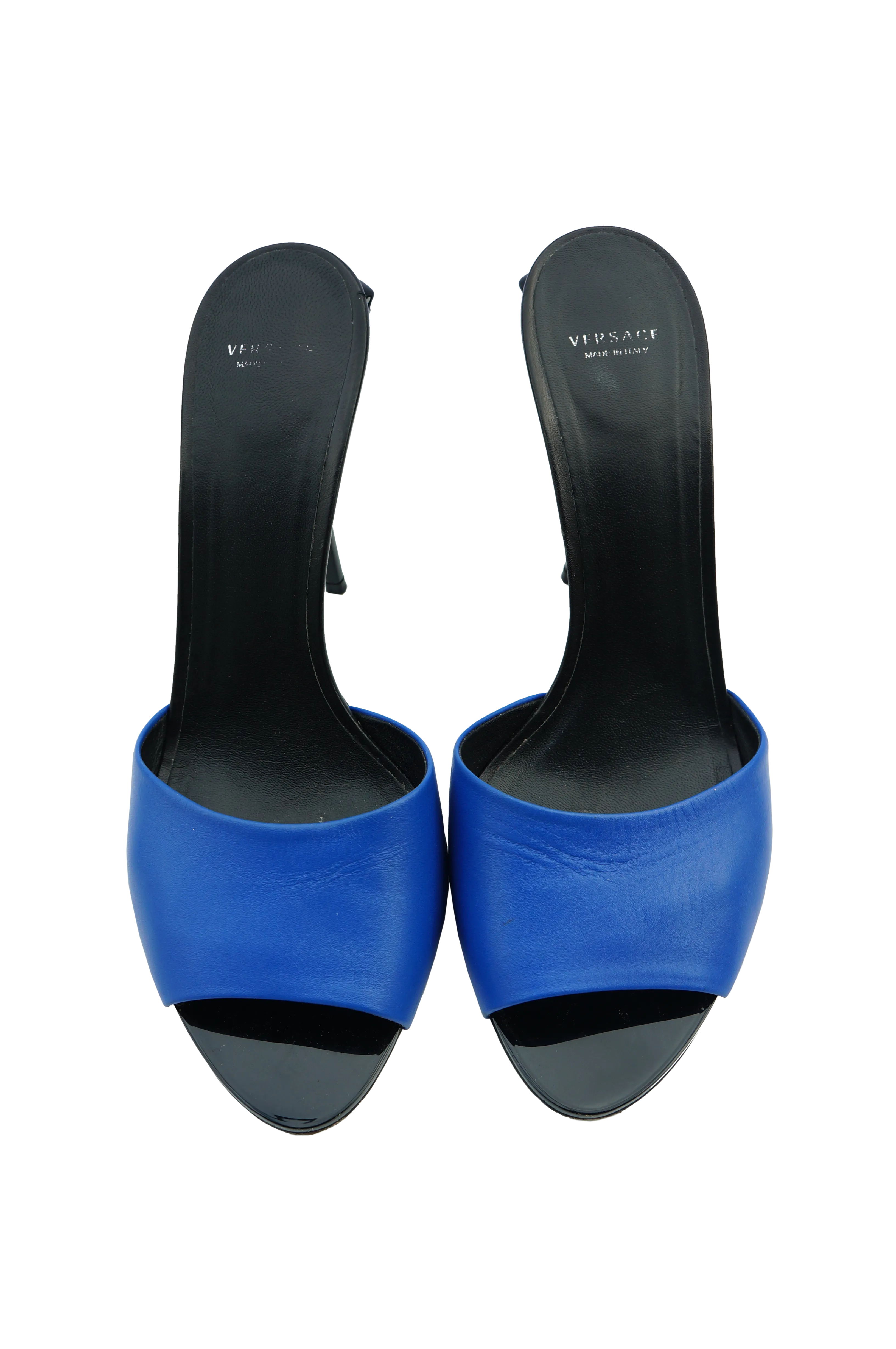 VERSACE MEDUSE LEATHER MULE SHOES