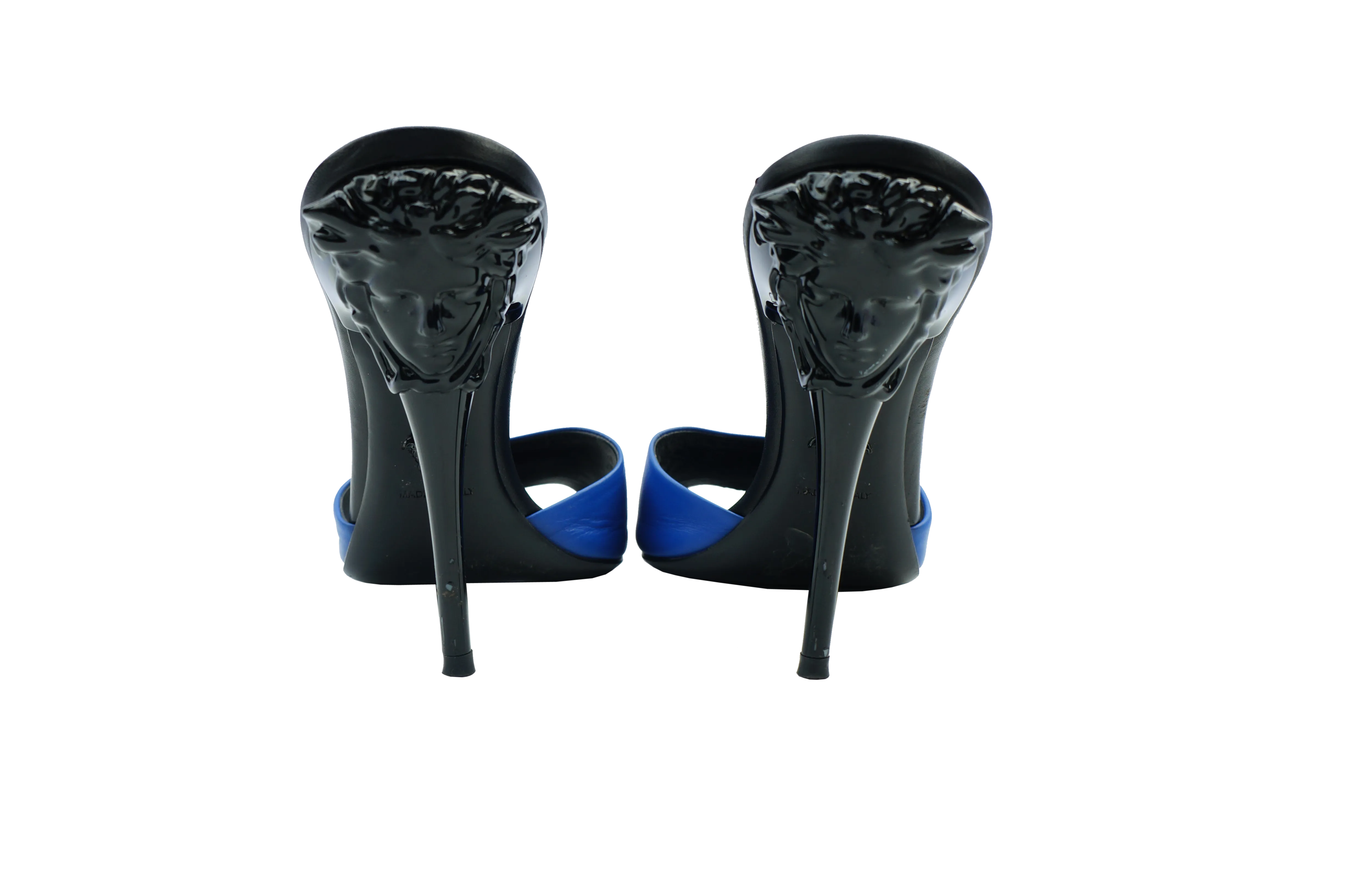 VERSACE MEDUSE LEATHER MULE SHOES