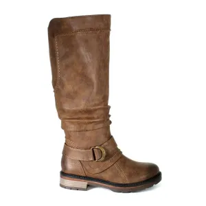 Wanderlust Fiona Wide Calf Tall Boot (Women) - Dark Tan