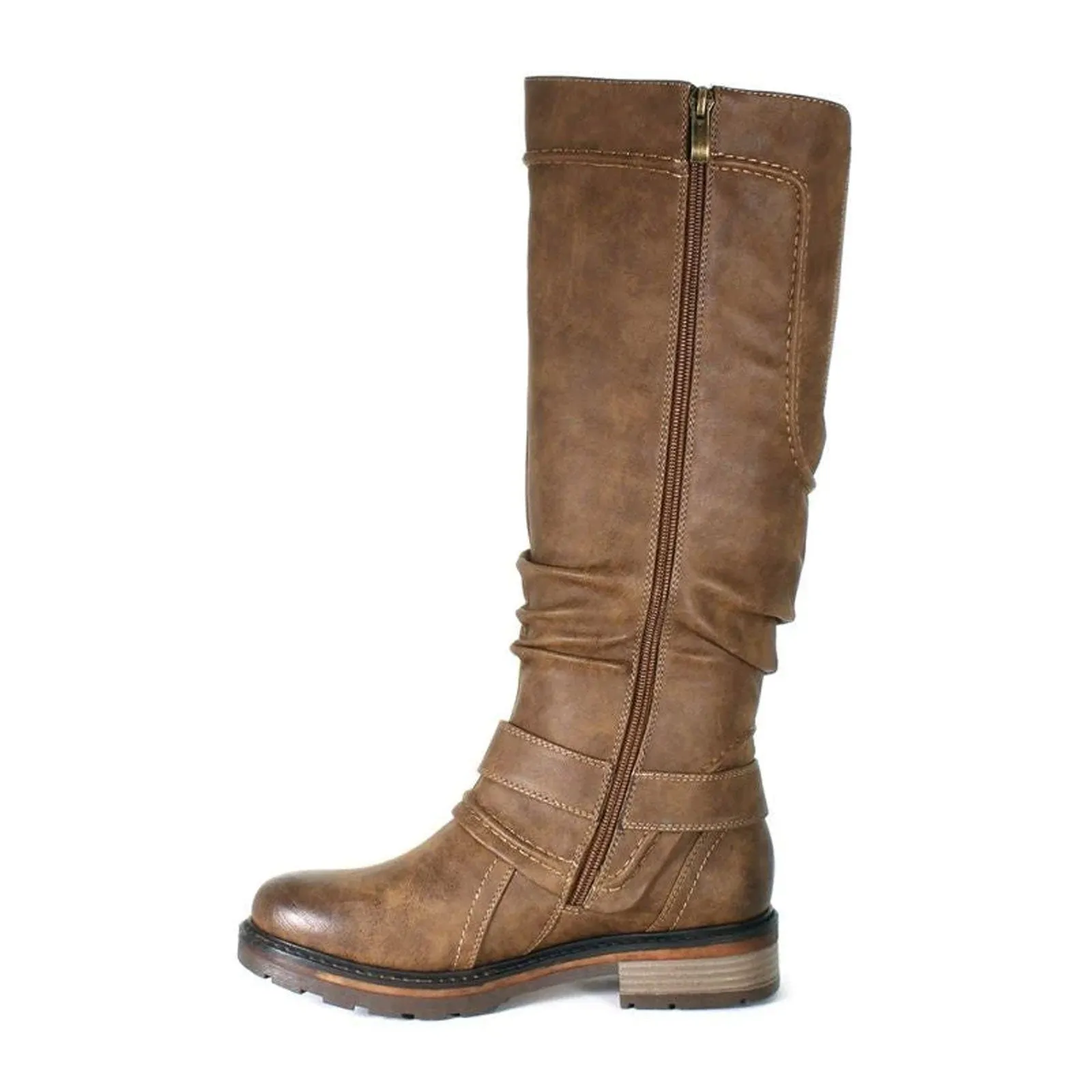 Wanderlust Fiona Wide Calf Tall Boot (Women) - Dark Tan