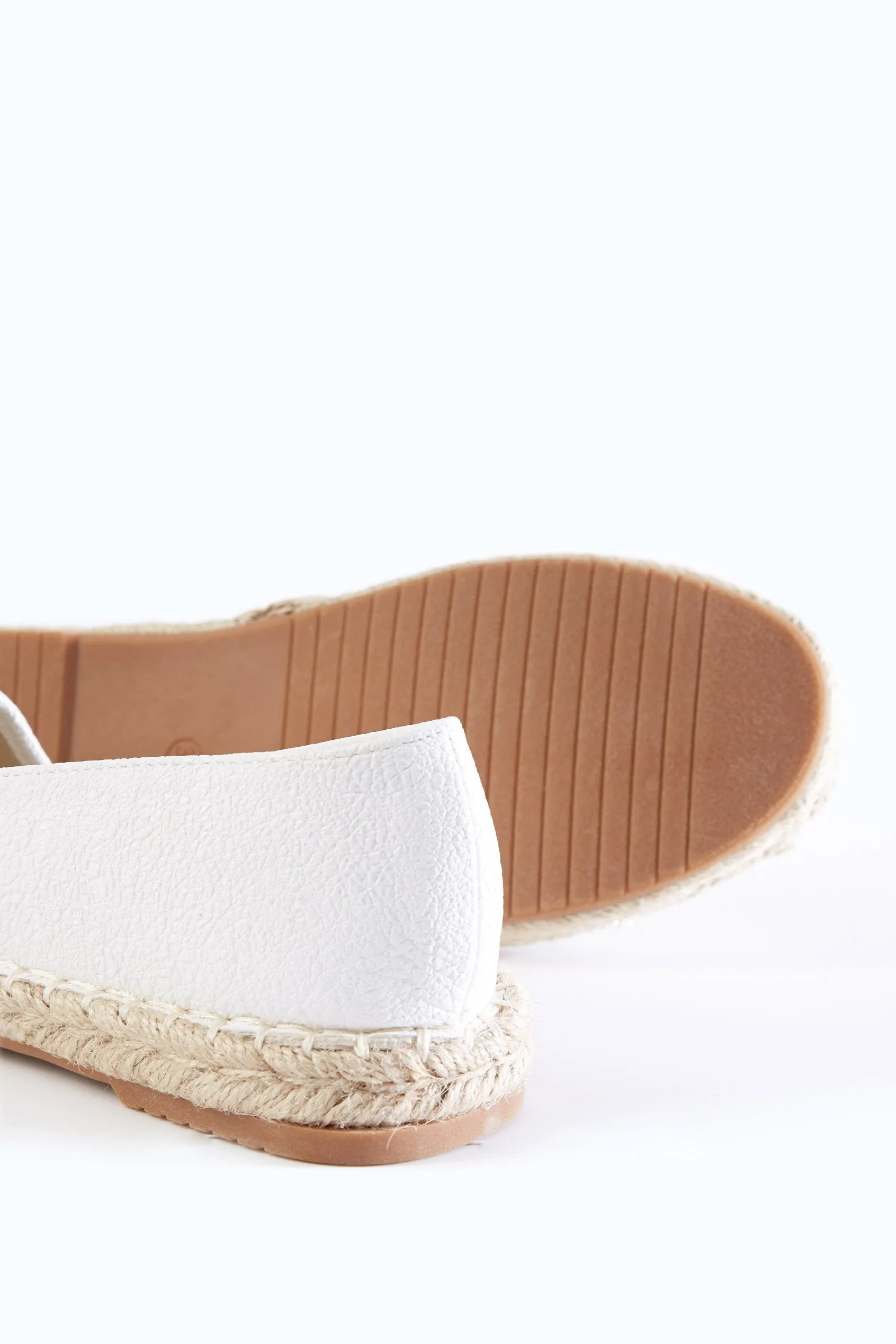 White Embellished Toe Espadrilles