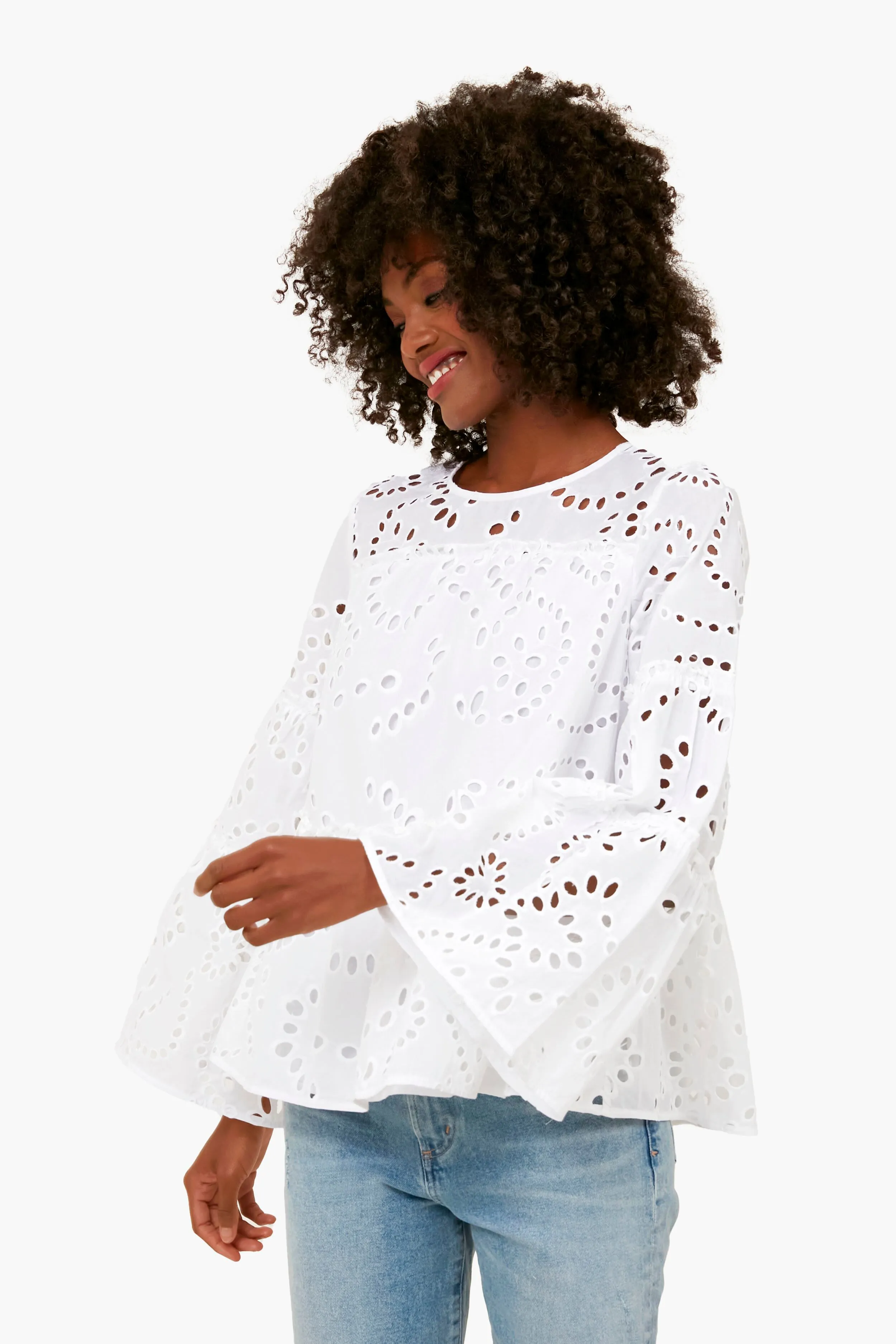 White Eyelet Eloise Blouse
