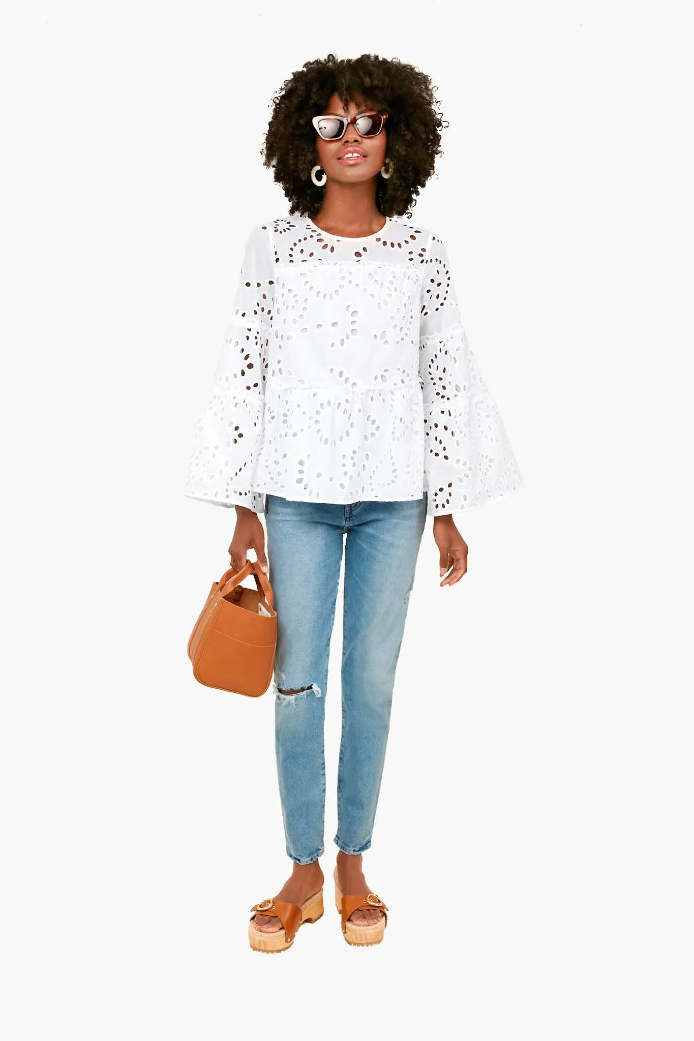 White Eyelet Eloise Blouse