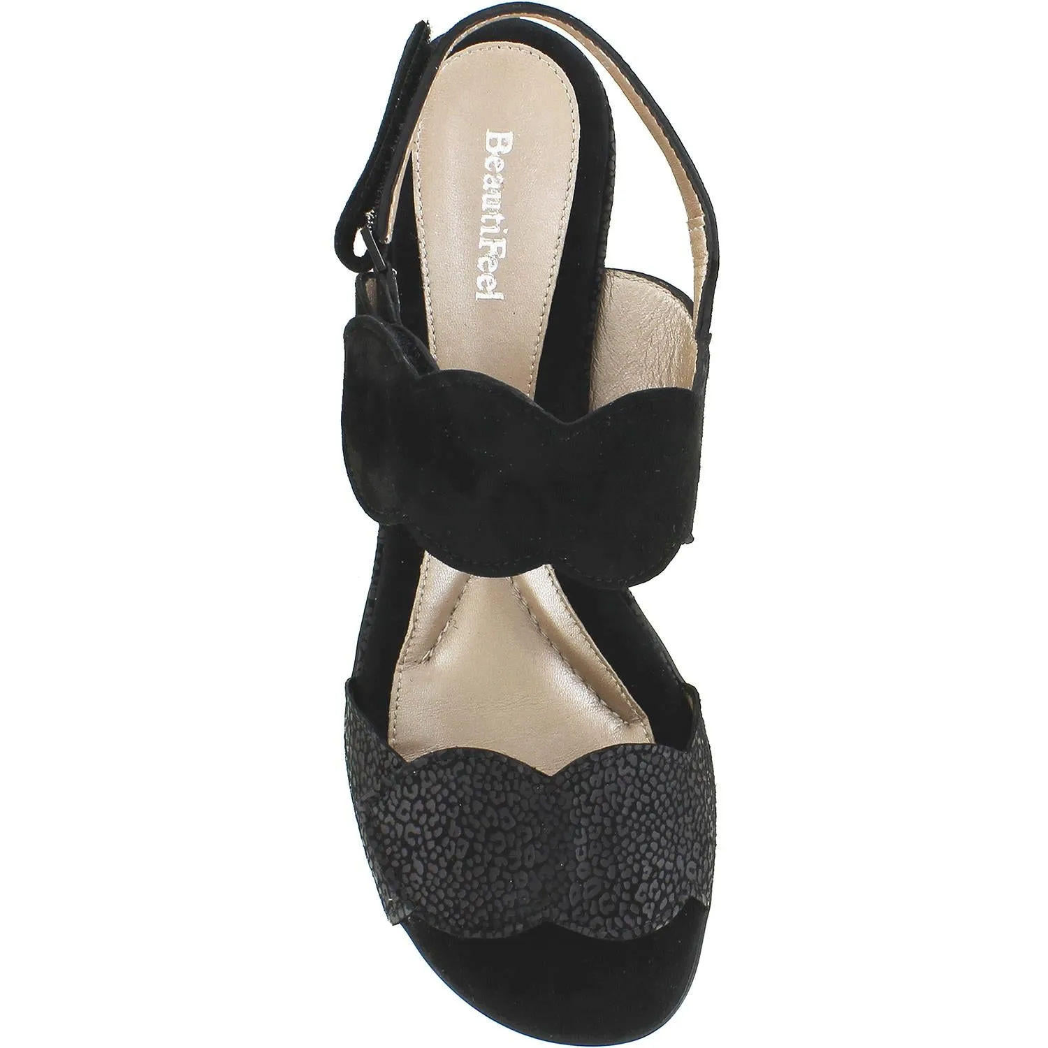 Women's BeautiFeel Elsie Black Leo Matt Print Suede Combi