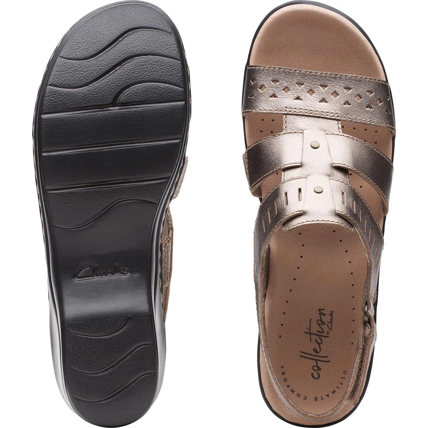 Women's Clarks Lexi Qwin Pewter Leather